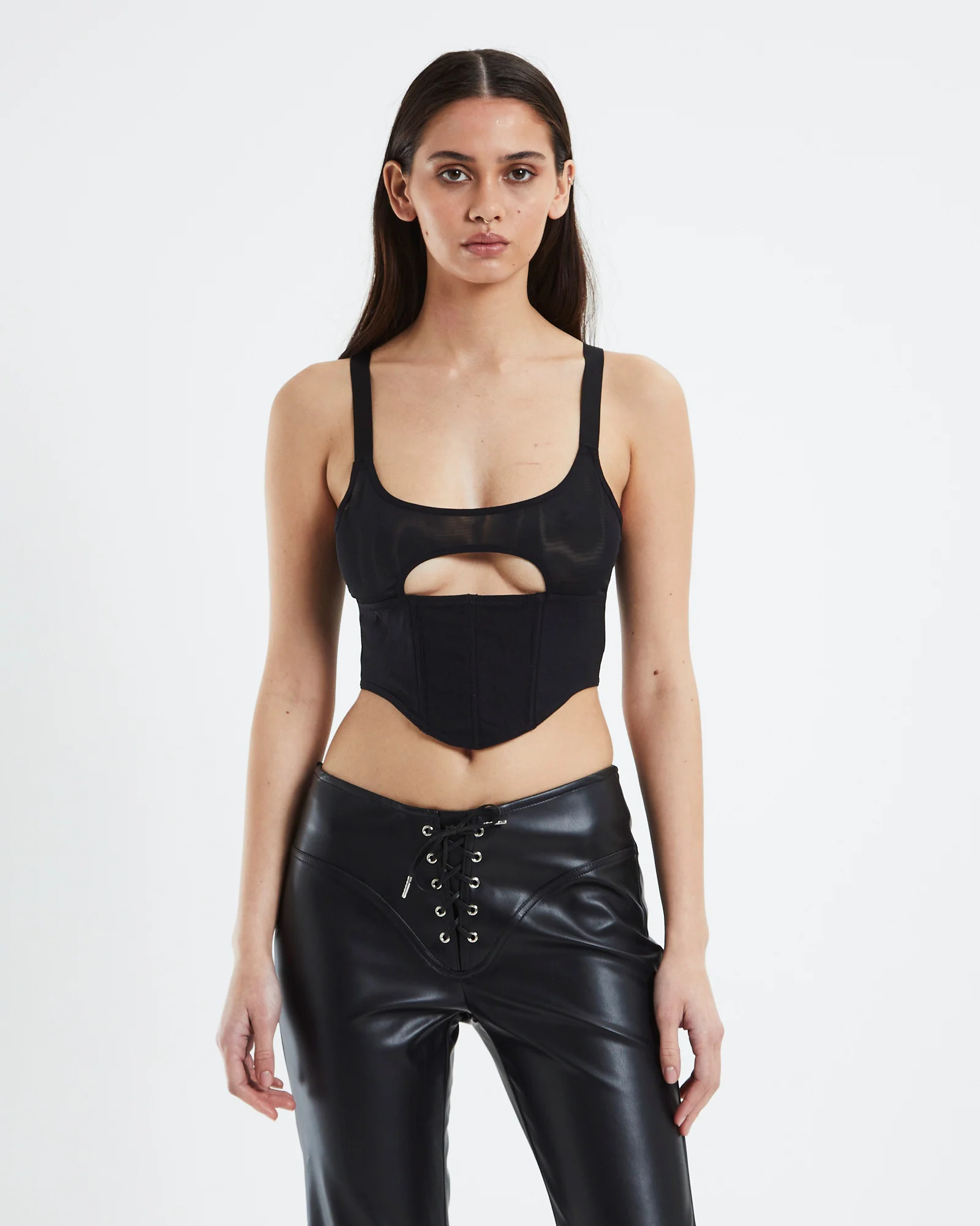 Valerie Cut Out Corset Black - Image 2