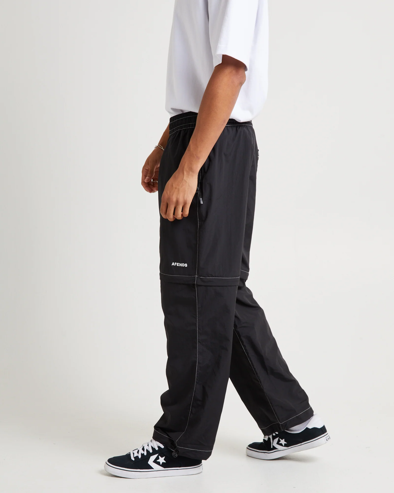 Valley Recycled Zip Off Spray Pants Black - Image 5