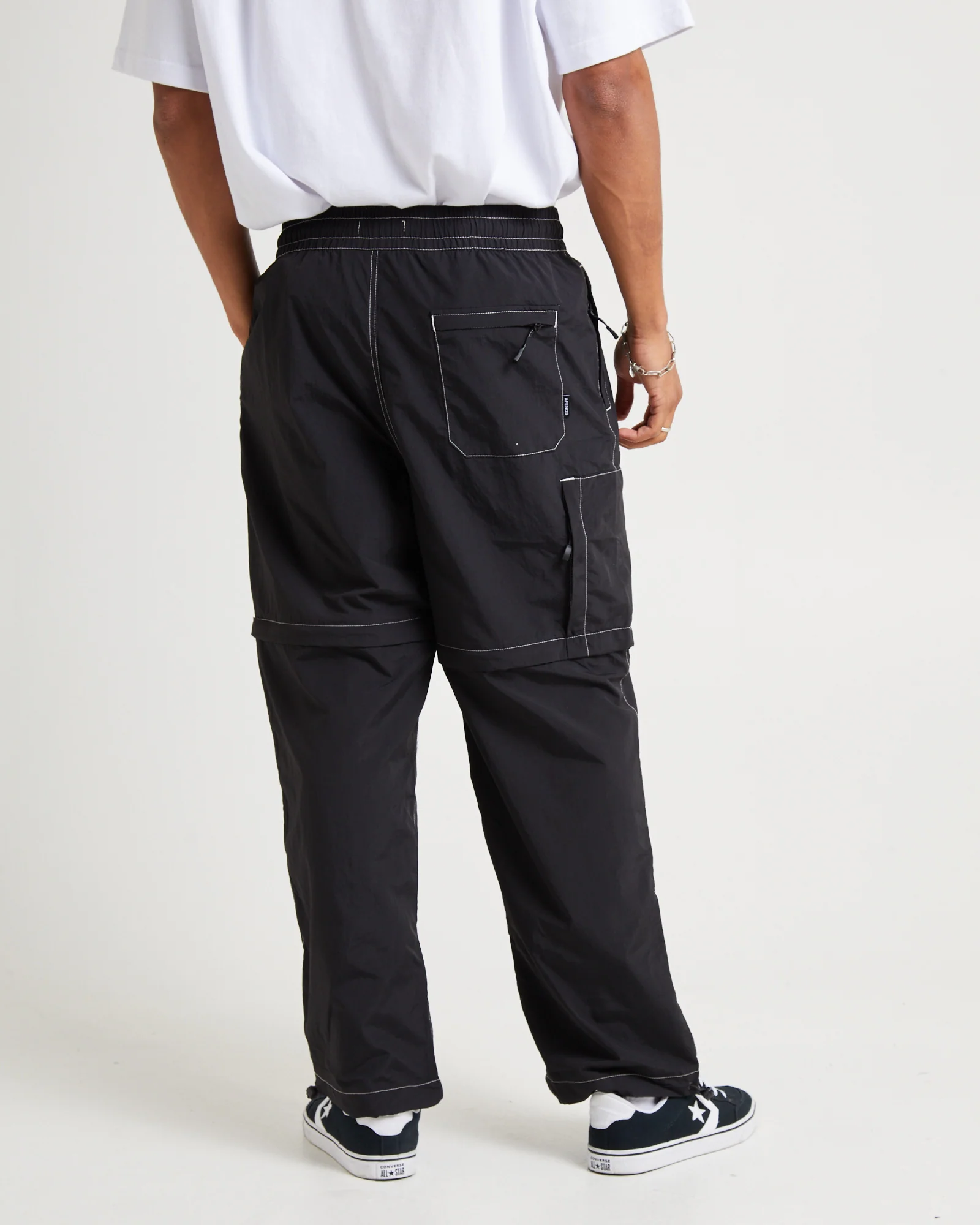 Valley Recycled Zip Off Spray Pants Black - Image 6