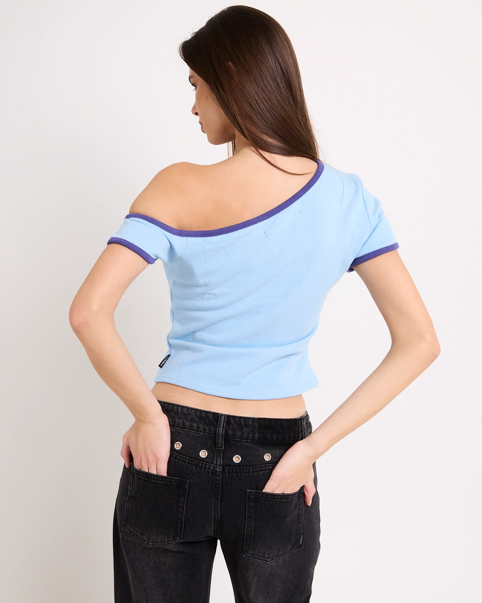 Varisty Off Shoulder T-Shirt - Image 2