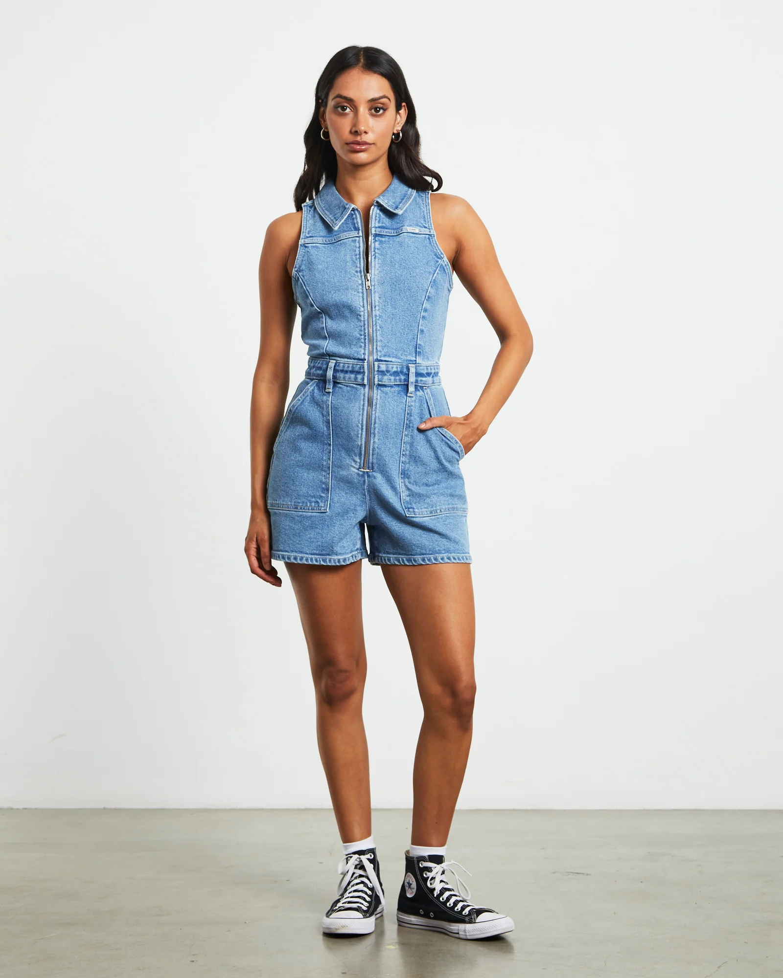Victoria Romper in Manifesto Blue - Image 3