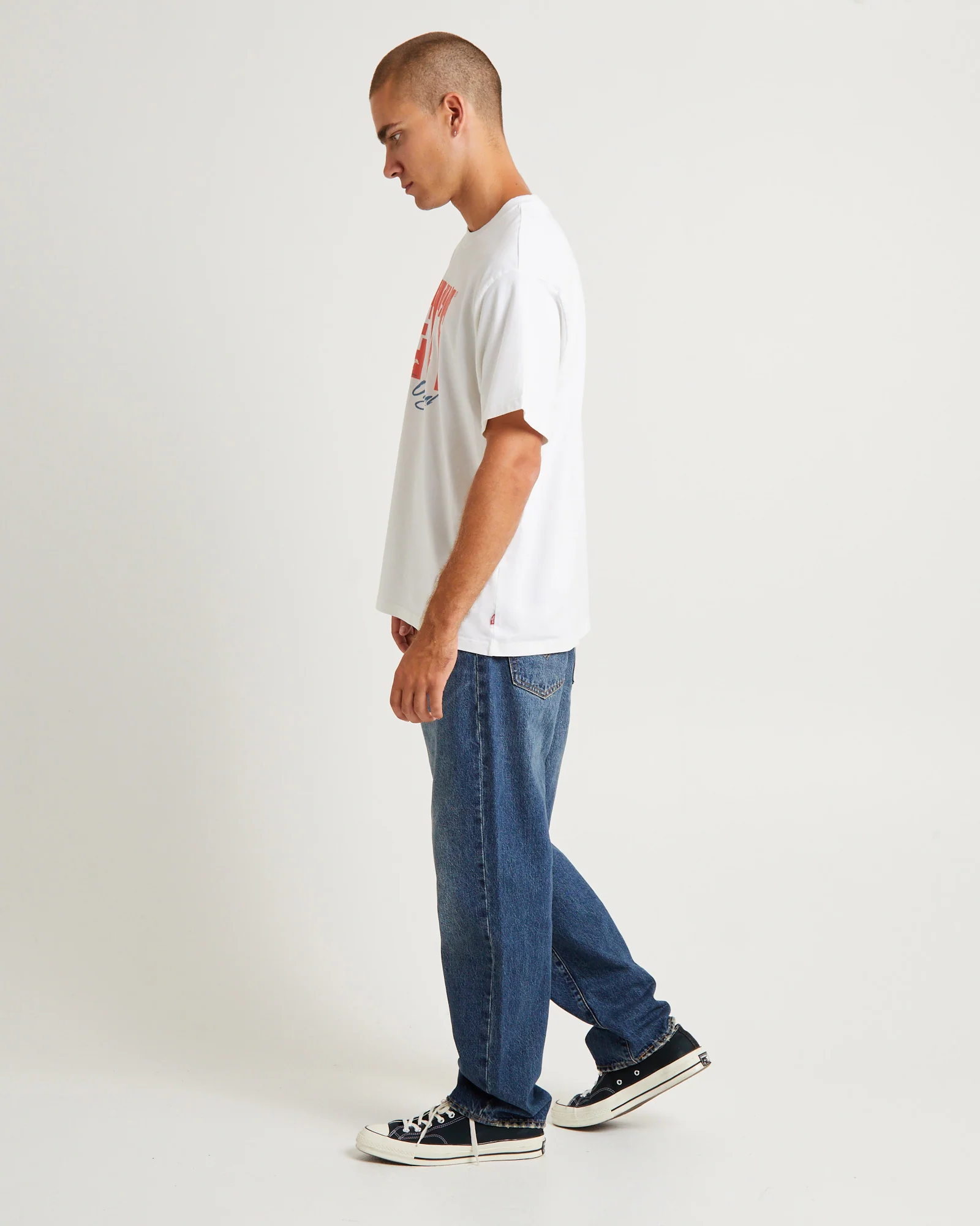 Vintage Fit Graphic T-Shirt White - Image 4