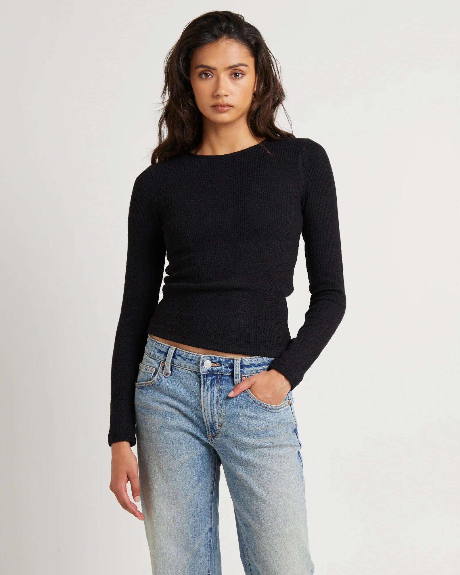 Vivi Long Sleeve Top Black