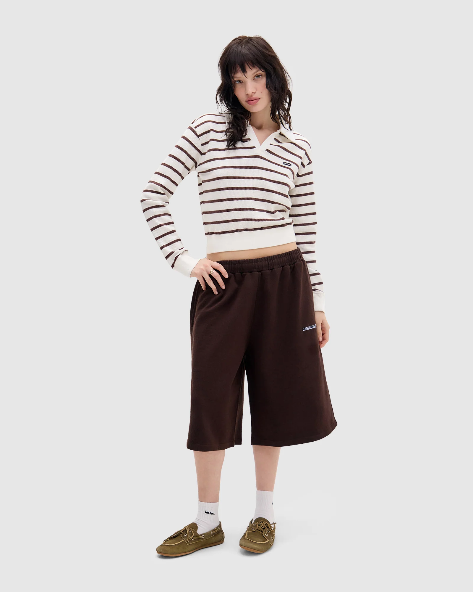 Waffle Shrunken Stripe Rugby Shirt