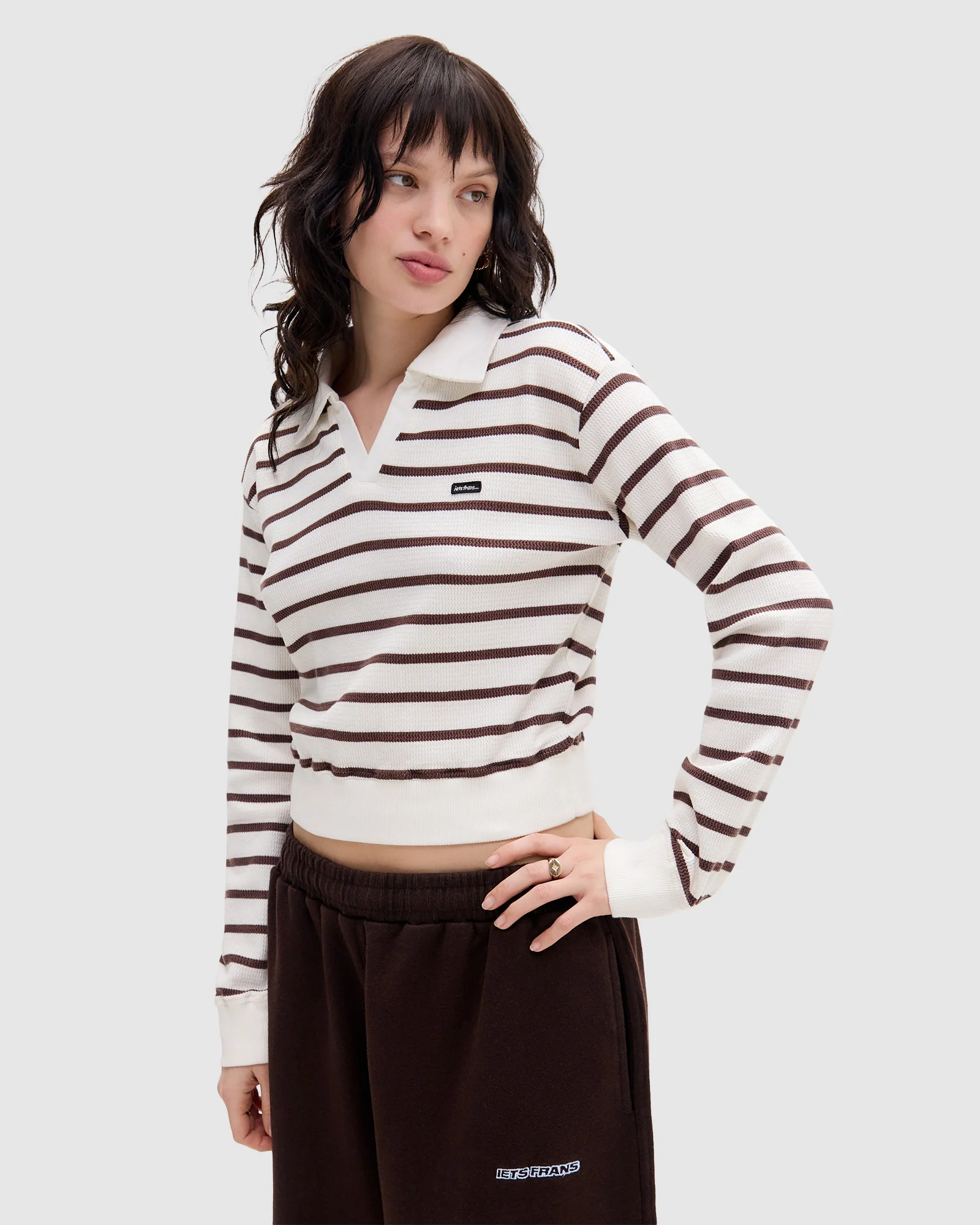 Waffle Shrunken Stripe Rugby Shirt - Image 2