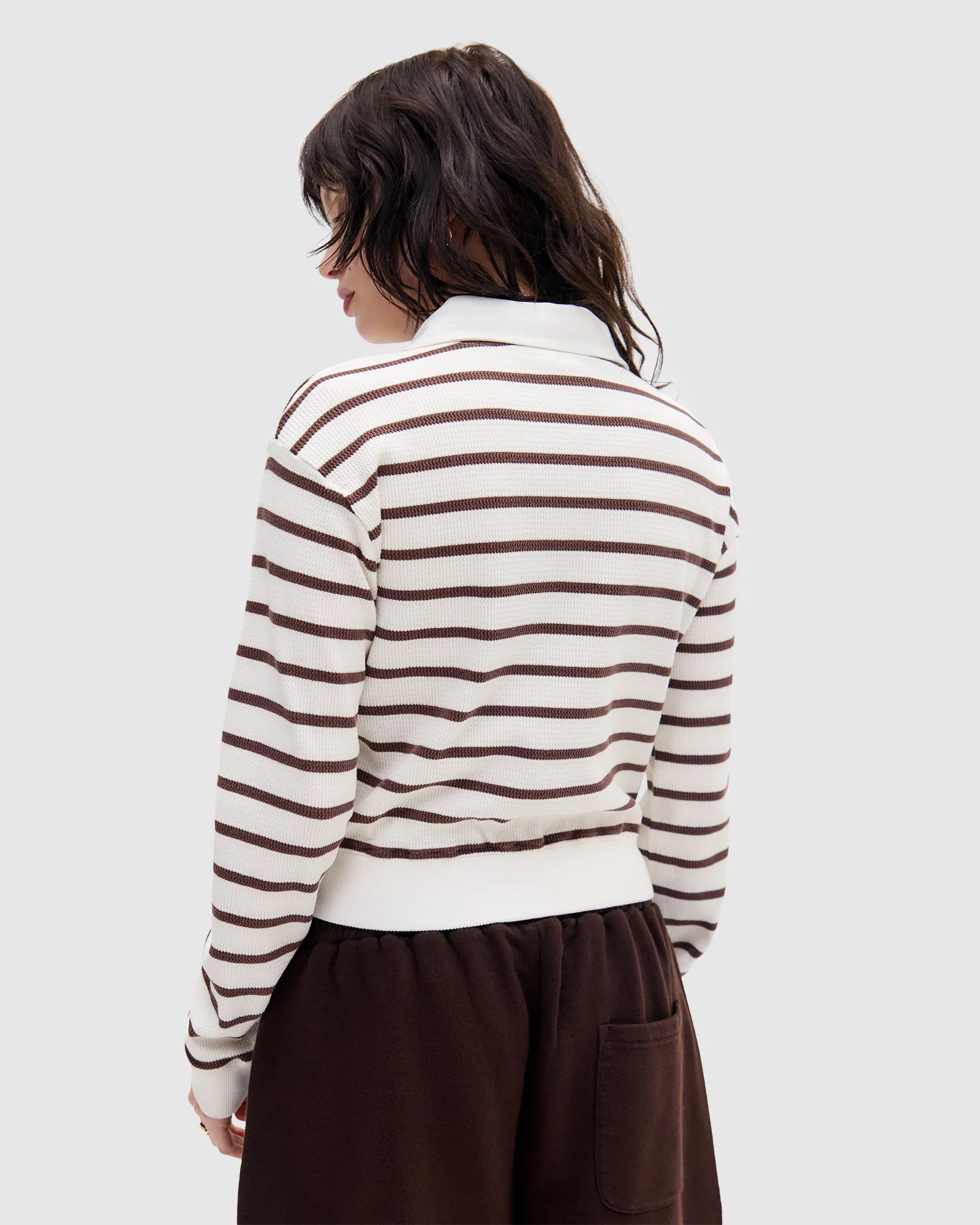 Waffle Shrunken Stripe Rugby Shirt - Image 3