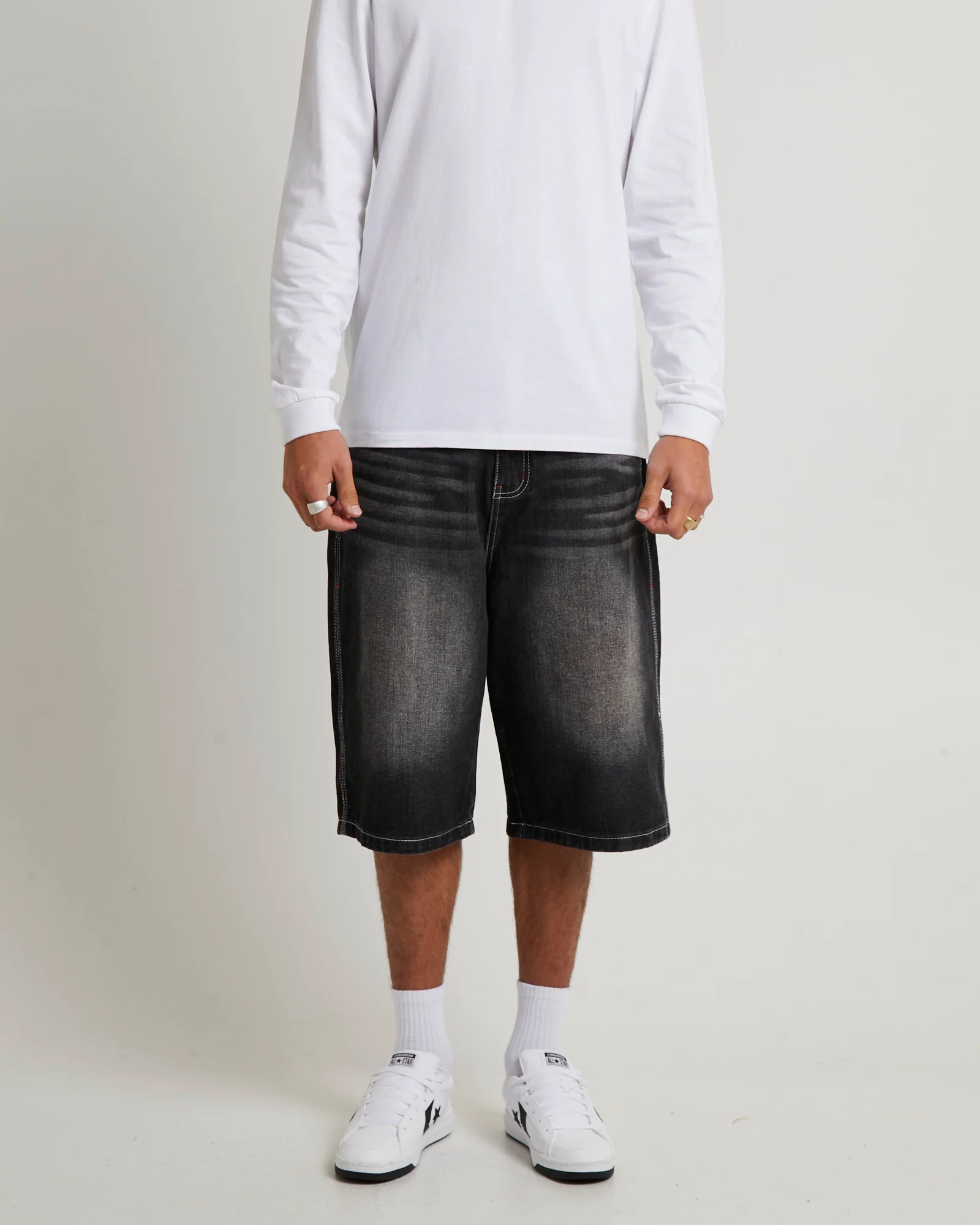 Washed Black Jumbo Jorts