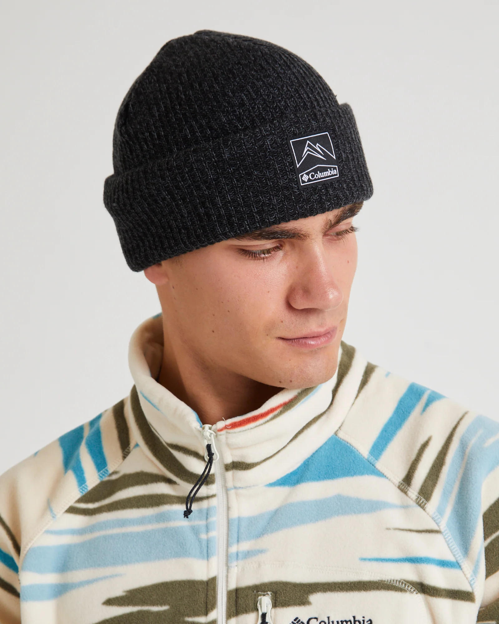Whirlibird Cuffed Beanie Black Graphite Marled - Image 2