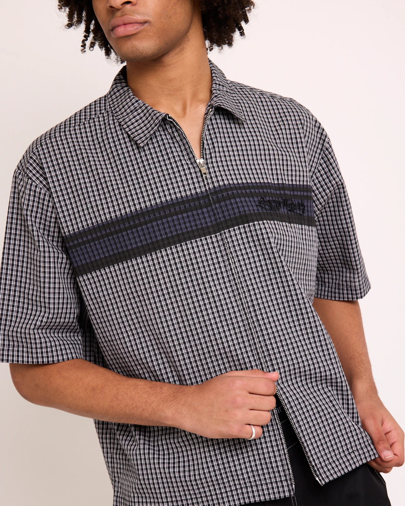Wilson Print Short Sleeve Zip Shirt - Image 2