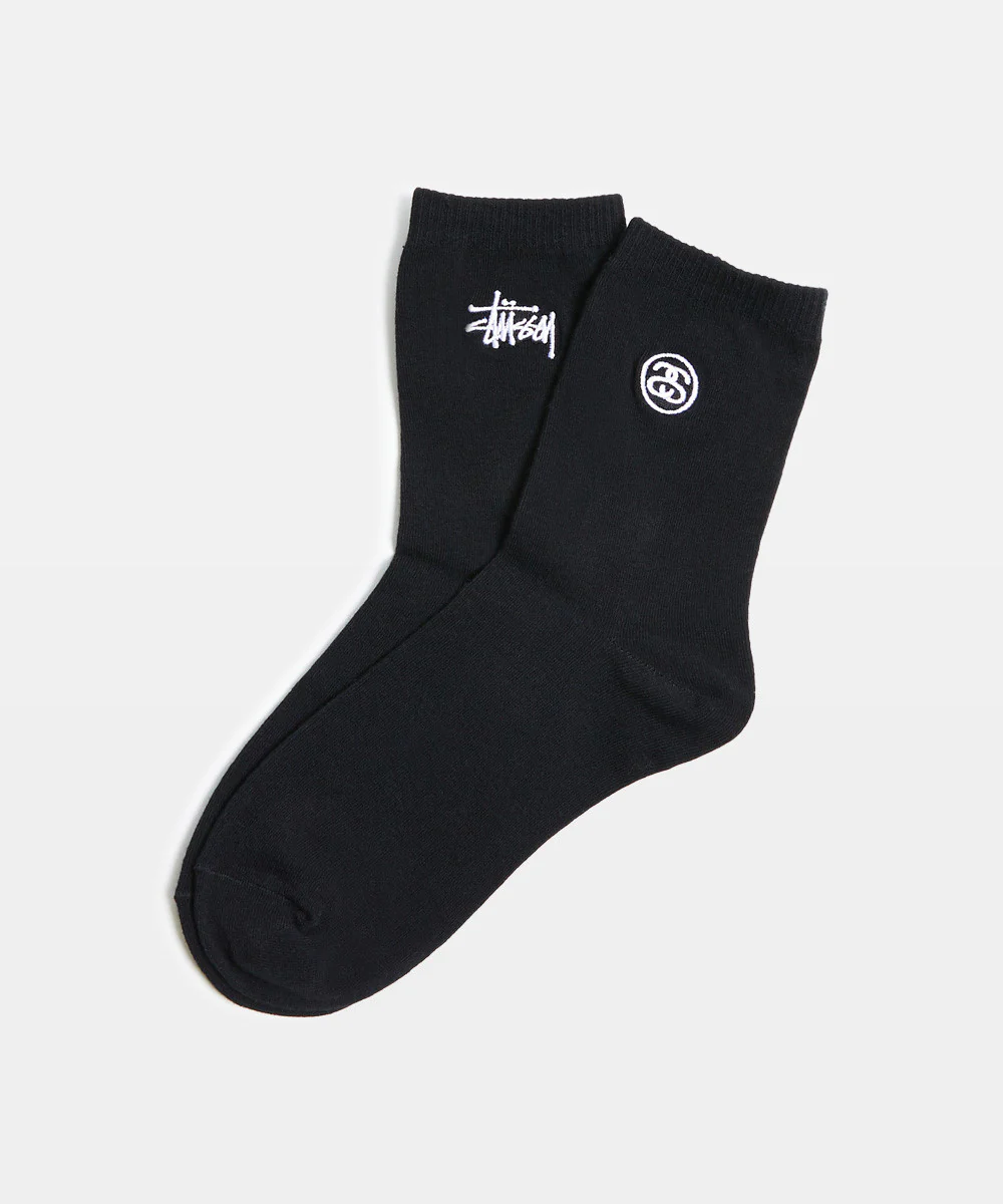 Womens Graffiti Crew Sock 3 Pack Black