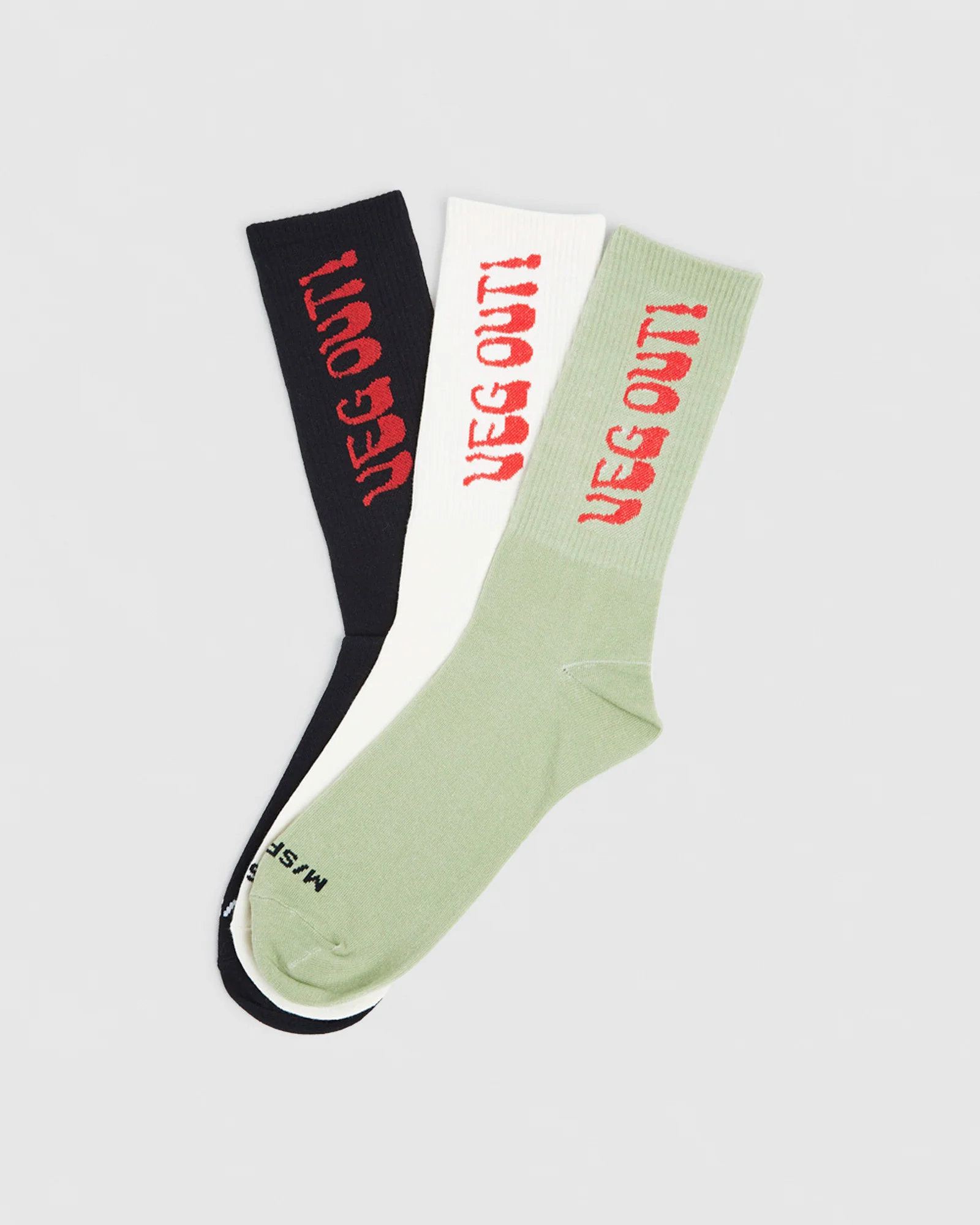 Wonder Fruit Socks 3 Pack Black/Sage/White