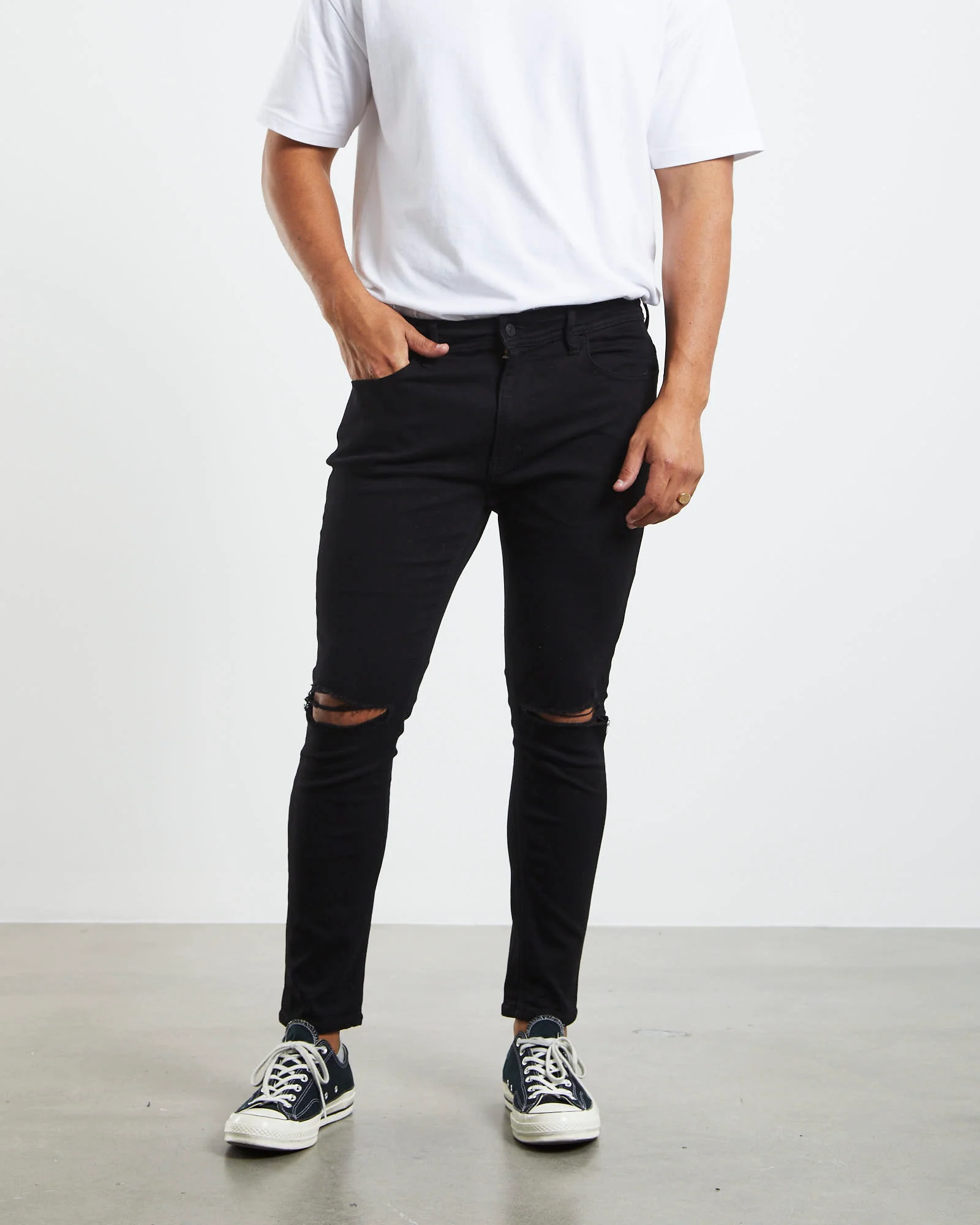 Z-Roller Skinny Denim Jeans Delta Destroy