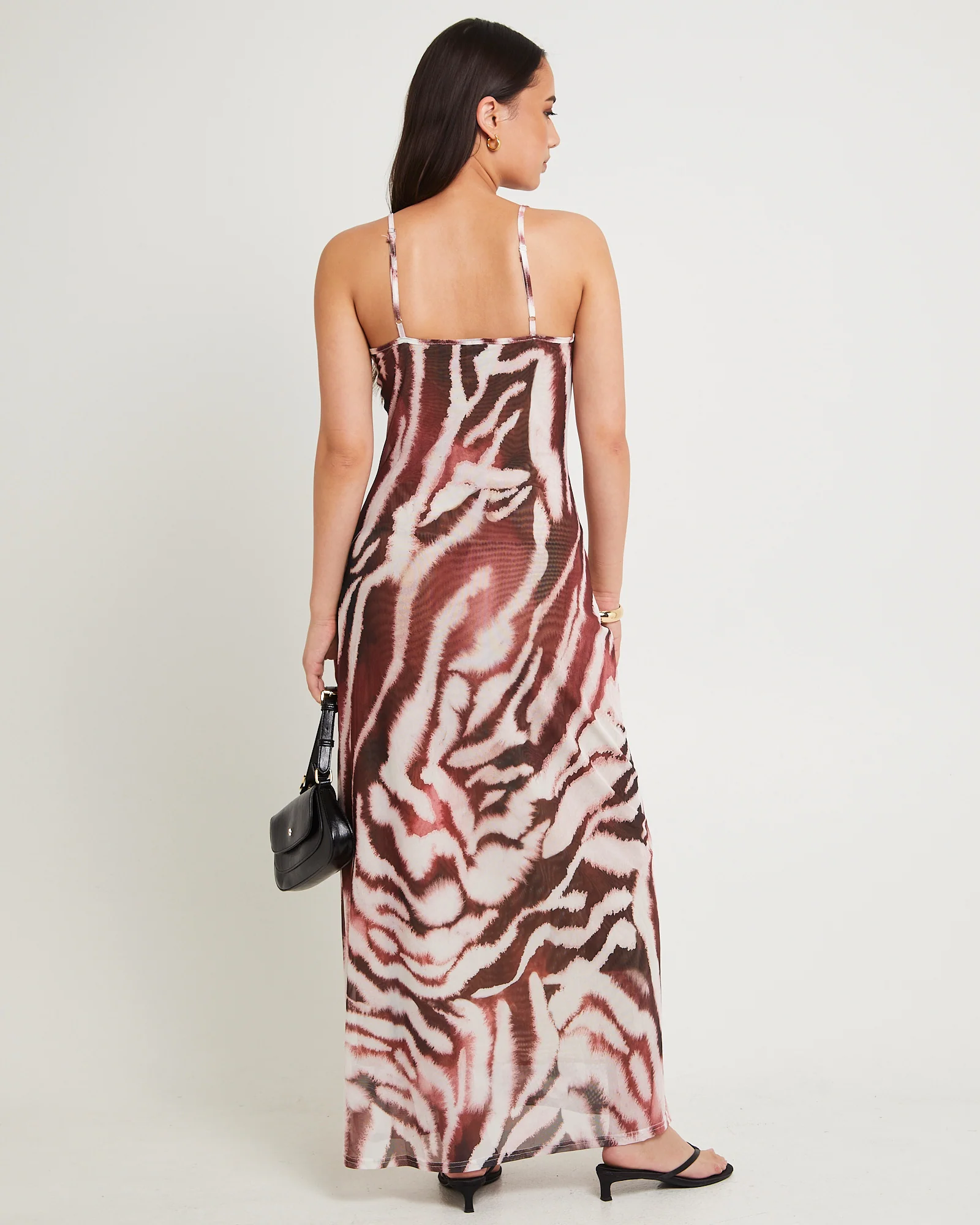 Zebra Mesh Maxi Dress - Image 2