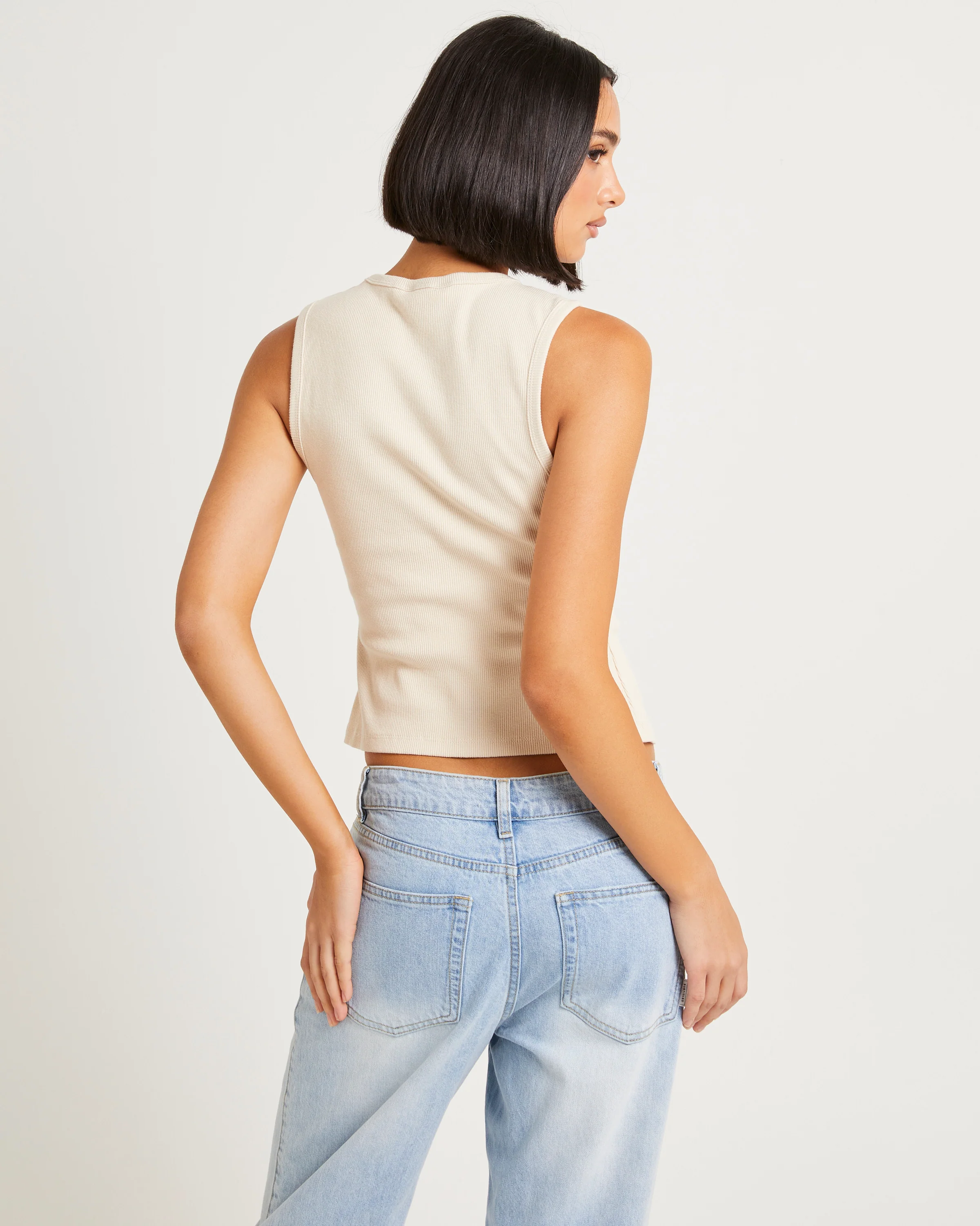 Zoe Button Front Tank Top - Image 2
