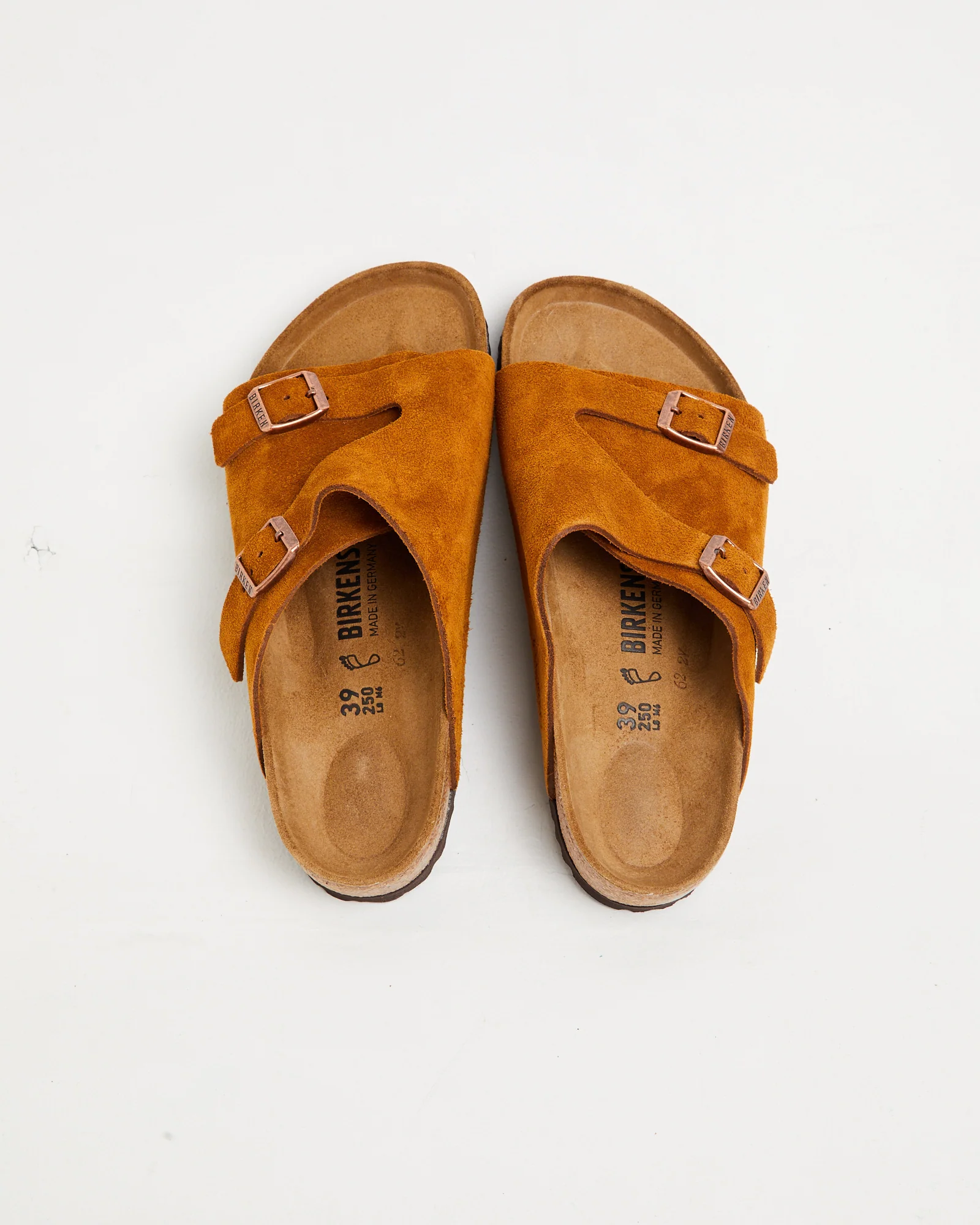 Zurich Regular Leather Suede Sandals in Mink - Image 6